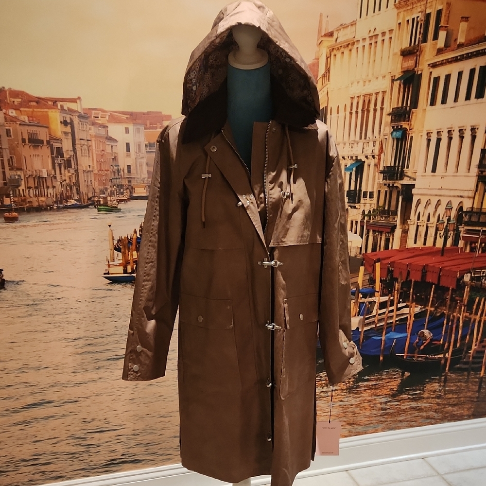 Avec Les Filles Tan Toggle Coat